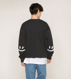 [UNISEX] Elbow Spray Smile Drawing Sweatshirt