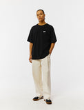 STITCH PINTUCK DENIM PANTS