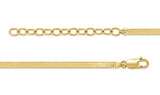 Colombed'Or Silver Herringbone Chain Necklace 3mm
