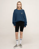 Small Leopard Embroidery Smile Sweatshirt