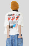 Rolling stones present printing t-shirt