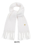 Flower dot embroidered bold muffler