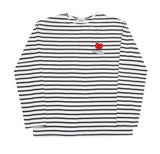 Heart Board Drawing Striped Long Sleeve