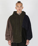 Mixed Fleece Oversized Hoodie