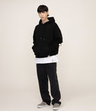 Elbow Flower Dot One Point White Clip Hoodie