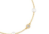 Noailles 14K Freshwater Pearl Station Bracelet 4mm