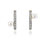 Noailles Silver Antique Pearl Point Earrings full