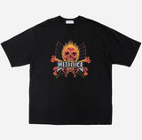 Metallica rebel printing over t-shirt