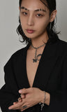 Drop Black Butterfly Choker Necklace