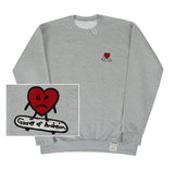 heartboard embroidery white clip sweatshirt