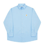 Flower Dot Embroidery Overfit Shirt