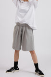 Pin-tuck sweat half banding pants