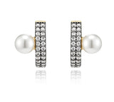 Noailles Silver Antique Pearl Point One Touch Earrings full