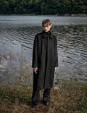 Oversized Wool Balmacaan Long Coat