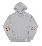 Elbow Leopard Drawing Smile White Clip Hoodie