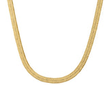 Colombed'Or Silver Herringbone Chain Necklace 3mm