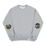 Elbow Camo Dot Smile White Clip Sweatshirt