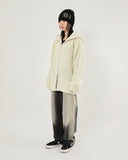 Soft 2-way zip-up heavy knit hood