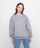 Duck Face Embroidery Smile Sweatshirt