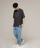Heart Drawing Smile Short Sleeve Tee