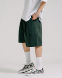Nose Tencel Cotton Two Tuck Bermuda Short Pants