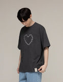 Heart Drawing Smile Short Sleeve Tee