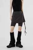 leggings layered banding skirt