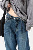 Dirty oil washed denim pants