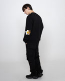 [UNISEX] Elbow Flower Bear Smile Sweatshirt