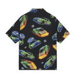 RACING CAR OPEN COLLAR HALF SLEEVE SHIRT