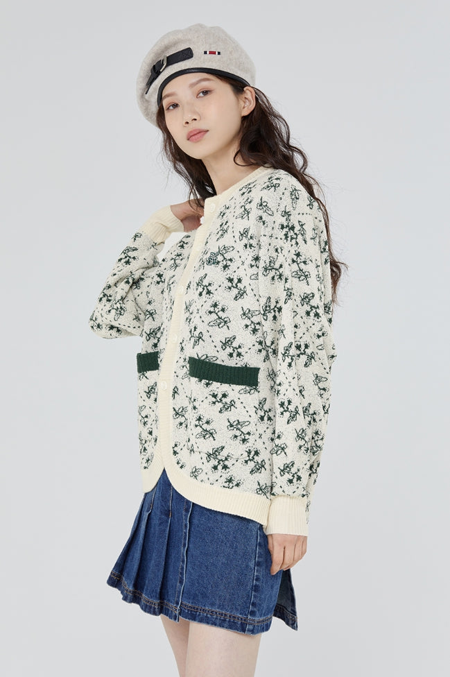 ROMANTIC CROWN ロマンティック クラウン   COZY FLOWER KNIT