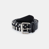 Bullet clip leather belt