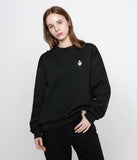 Duck Flower Embroidery Smile Sweatshirt