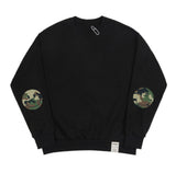 Elbow Camo Dot Smile White Clip Sweatshirt