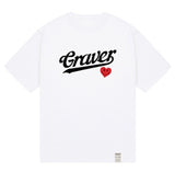 Baseball Logo Heart Smile Short Sleeve Tee