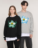 Drawing White Flower Smile Sweatshirt