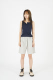 River button-up ribbed sleeveless