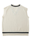 Overfit v-neck knit vest 001