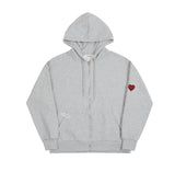 Heart Logo Smile Embroidery Hood Zip Up