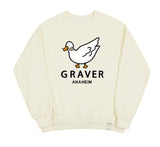 [UNISEX] White Duck Smile Sweatshirt