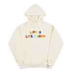 Rainbow Life Smile Logo White Clip Hoodie