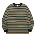 SERIF LOGO STRIPED LS TEE