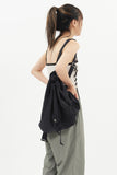 Silky rustling nylon strap backpack