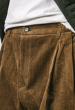 Two-Tuck Corduroy Wide Pants