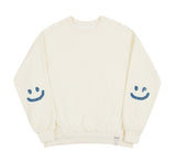 [UNISEX] Elbow Multi Flower Drawing Smile Sweatshirt