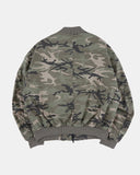 Camouflage zip-up over flight jacket