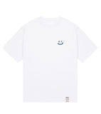 Small multi flower drawing smile short sleeve tee