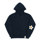 Elbow Flower Dot One Point White Clip Hoodie