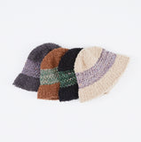 Color mix knit bucket hat