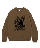 FLOWER PRINT SWEATSHIRT [BROWN]